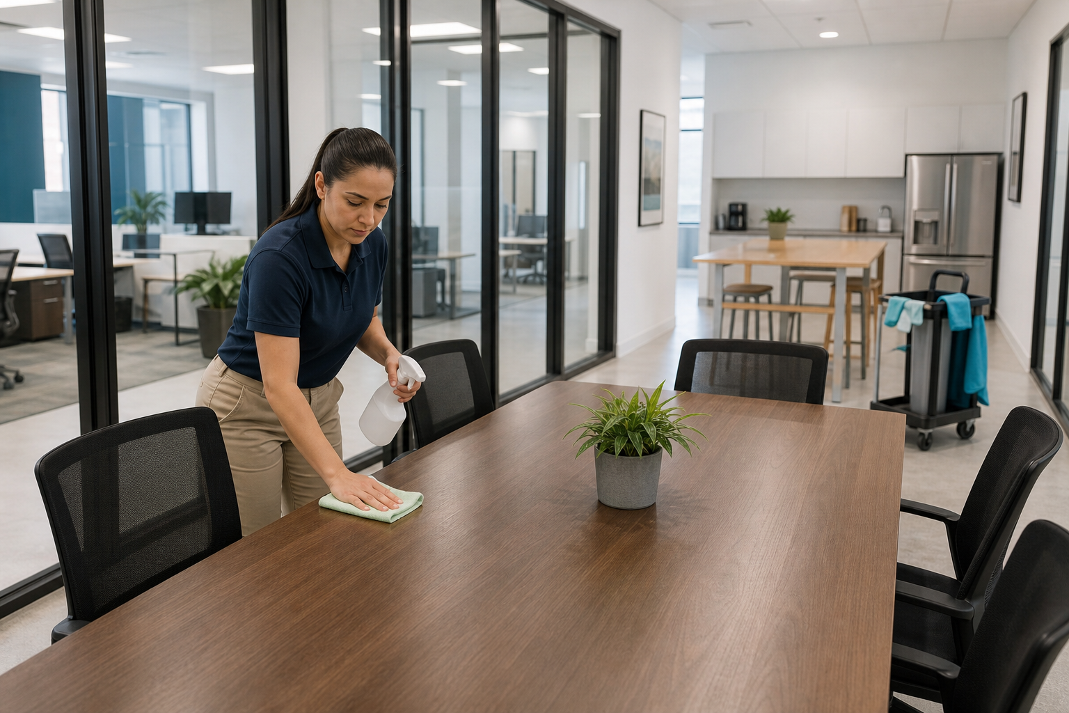 Office cleaning in a San Antonio commercial space
